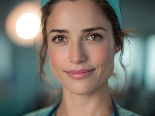 Een chirurg in een operatiekamer die een kaakoperatie uitvoert