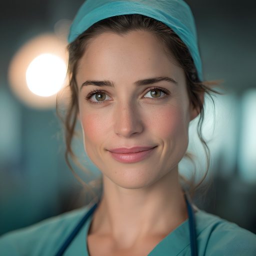 Een chirurg in een operatiekamer die een kaakoperatie uitvoert